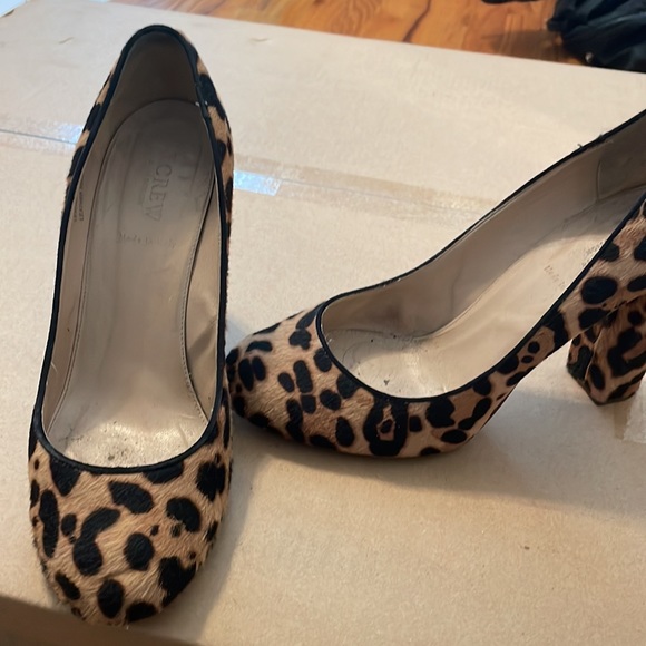 Jcrew round toe mohair leopard pump 8.5 - Picture 3 of 5